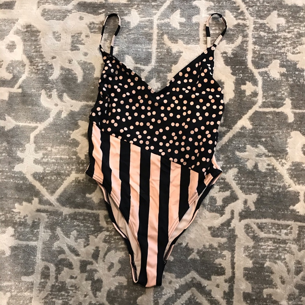 Polk a dot & stripe one piece